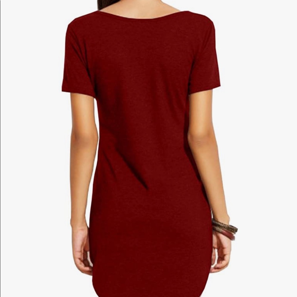 Wine red, tee-shirt dress new with tags